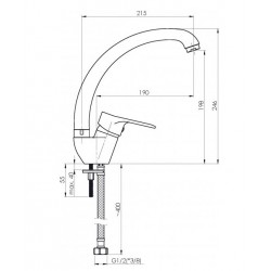 Virtuves izlietnes maisītājs Rubineta, Luka-33