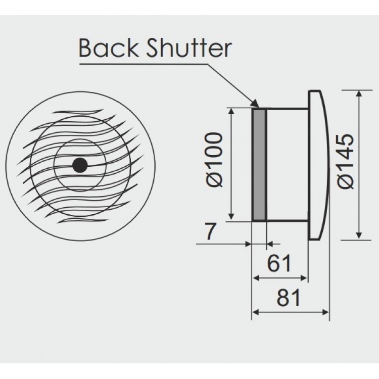 Ventilators saunām, pirtīm +140C Mmotors JSC MMS 100v D100,balts