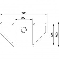 Virtuves izlietne FRANKE MARIS 96x50 cm, MRG 612-E, onyx