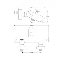 Vannas un dušas termostata maisītājs MAGMA AMATA, hroms MG-2220