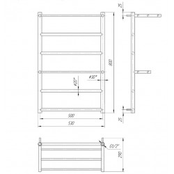 Dvieļu žāvētājs Mario Ancona 800x530/500mm