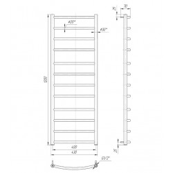 Dvieļu žāvētājs Mario Classic 1200x430/400mm