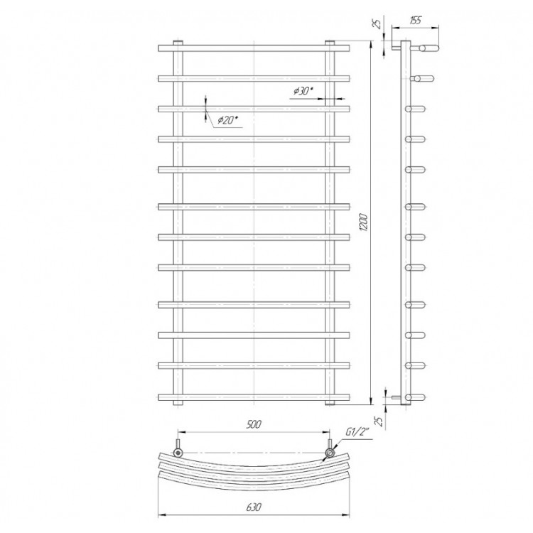 Dvieļu žāvētājs Mario Mario 1200x630/500mm