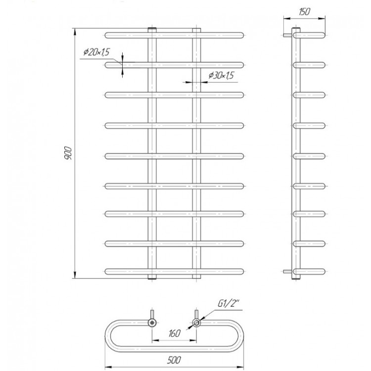 Dvieļu žāvētājs Mario Sahara 900x600/160mm