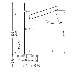 Izlietnes maisītājs MAX-TRES, hroms 06120701