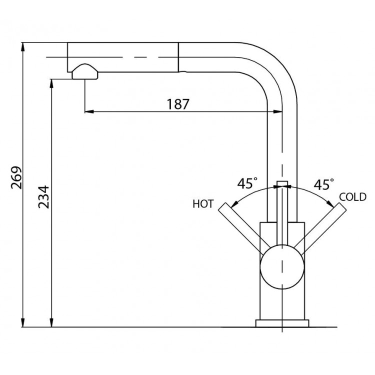 Virtuves izlietnes maisītājs granīta Helika Modus 2383-710