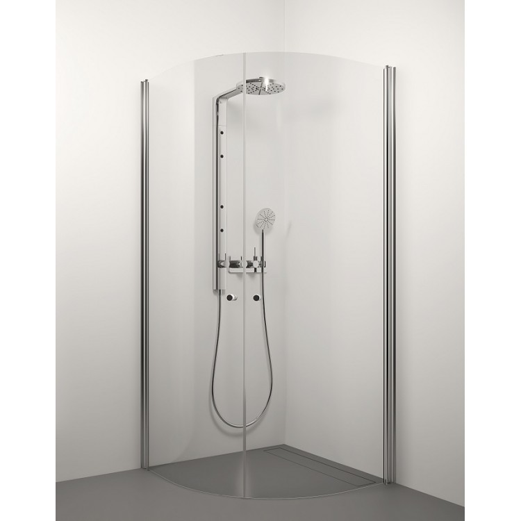 Dušas stūris pusapaļš Stikla Serviss NICOLE 90x90cm