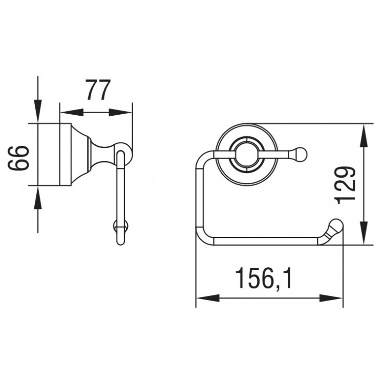 Tualetes papīra turētājs Art Platino NIKOLAS, hroms NIK-57060