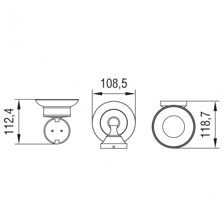 Ziepju trauks Art Platino NIKOLAS, hroms NIK-57070