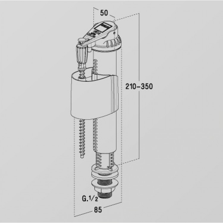 Tualetes poda uzpildes mehānisms Nicoll SIL50 1/2