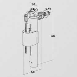 Tualetes poda uzpildes mehānisms Nicoll SIL10 3/8