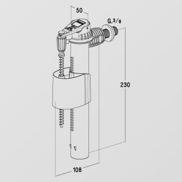 Tualetes poda uzpildes mehānisms Nicoll SIL10 3/8