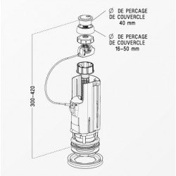 Tualetes poda noplūdes mehānisms Nicoll 3V101