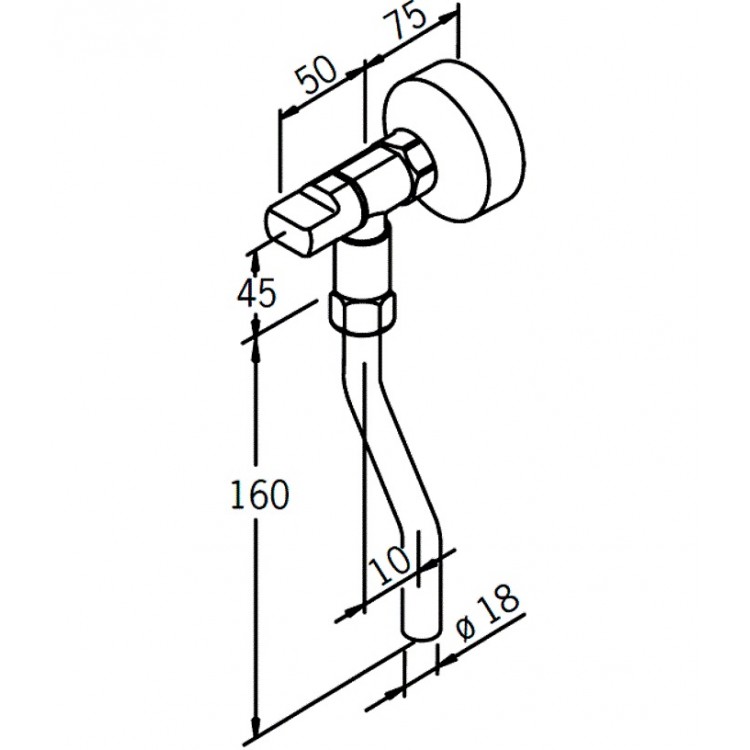 Pisuāra krāns ORAS, hroms 190