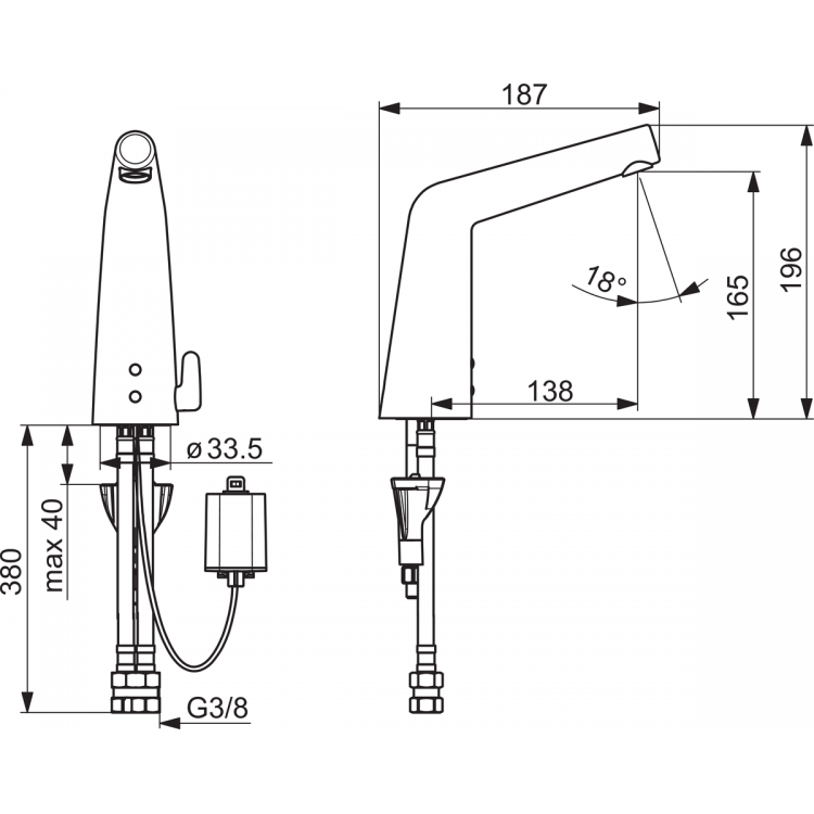 Izlietnes maisītājs ORAS INSPERA 6V, 3016F
