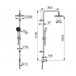 Dušas komplekts Oras Apollo 549