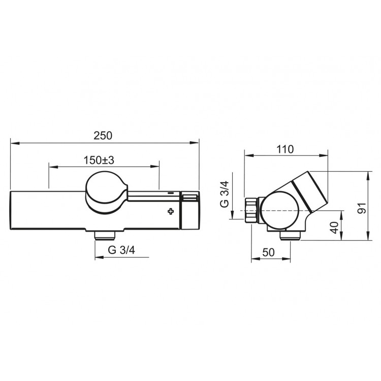 Termostata dušas maisītājs ORAS ORAMIX 7261.