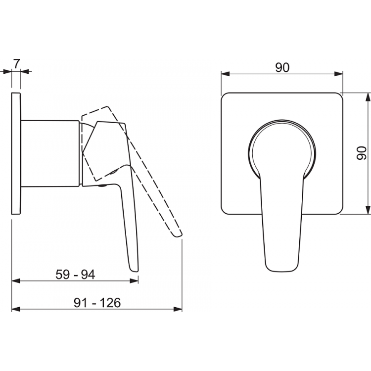 Iebuvējams maisītājs ar bidetta dušu  ORAS SAGA,hroms 3993