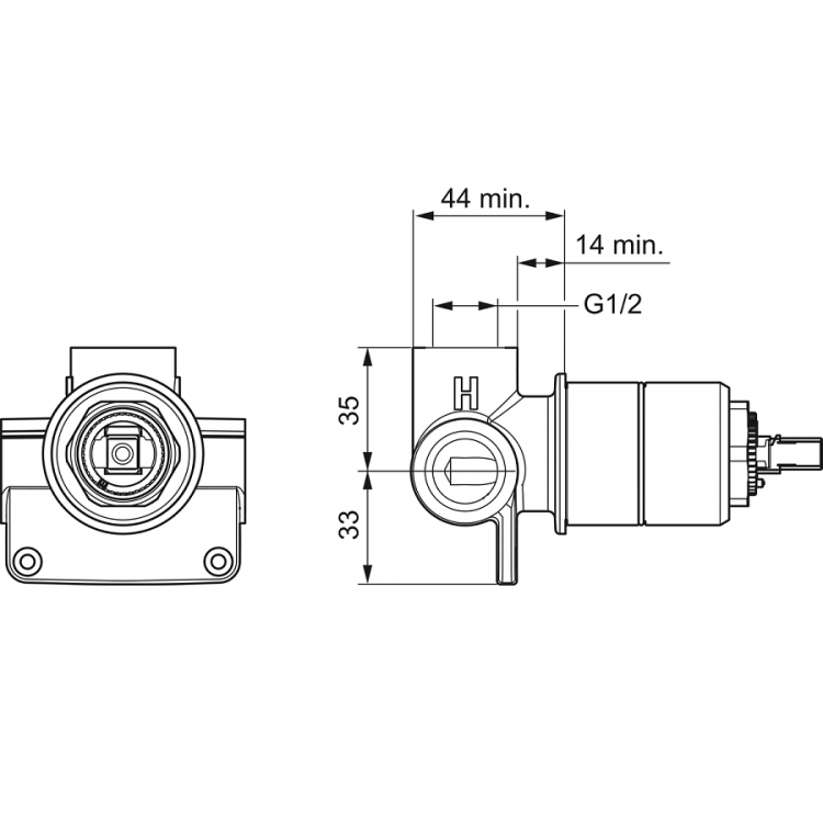 Iebuvējams maisītājs ar bidetta dušu  ORAS SAGA,hroms 3993