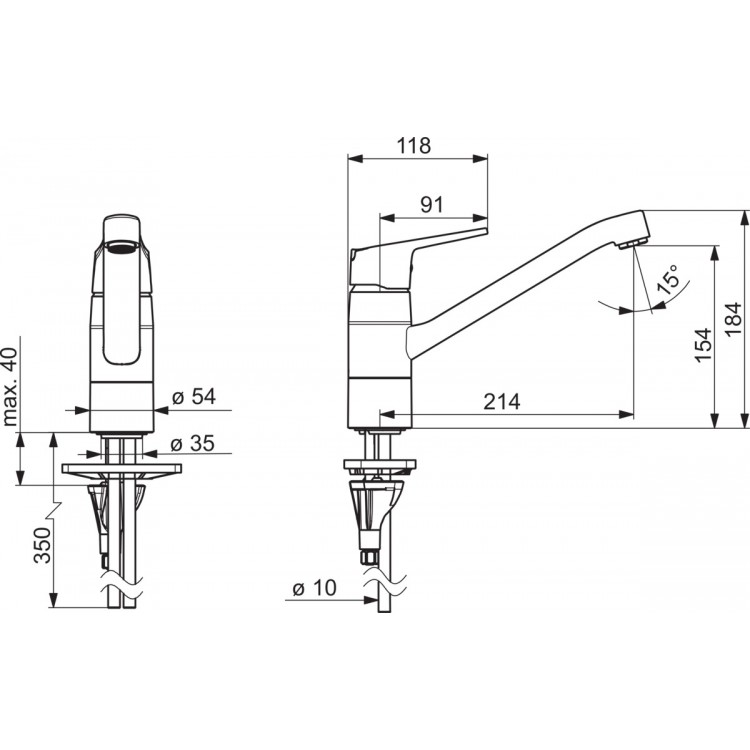 Virtuves izlietnes maisītājs ORAS VEGA 1820G