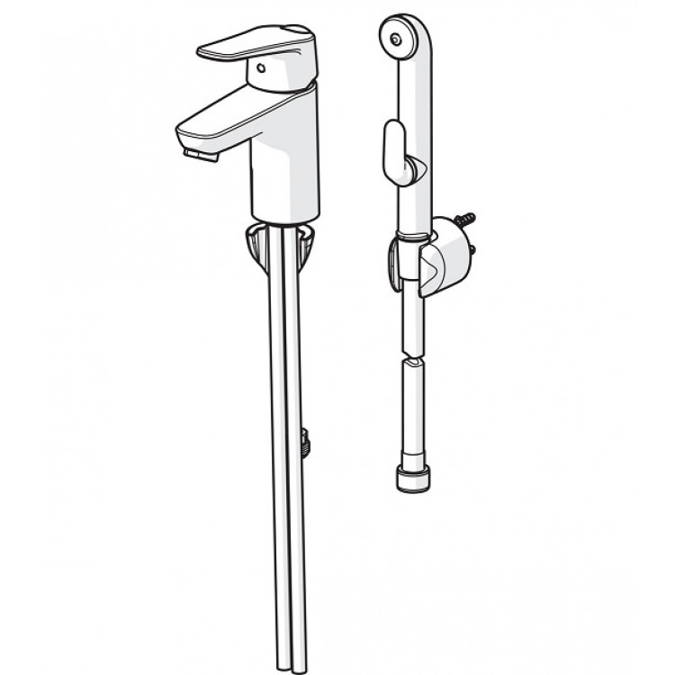 Izlietnes maisītājs ar bidetta rokas dušu ORAS VEGA 1812G