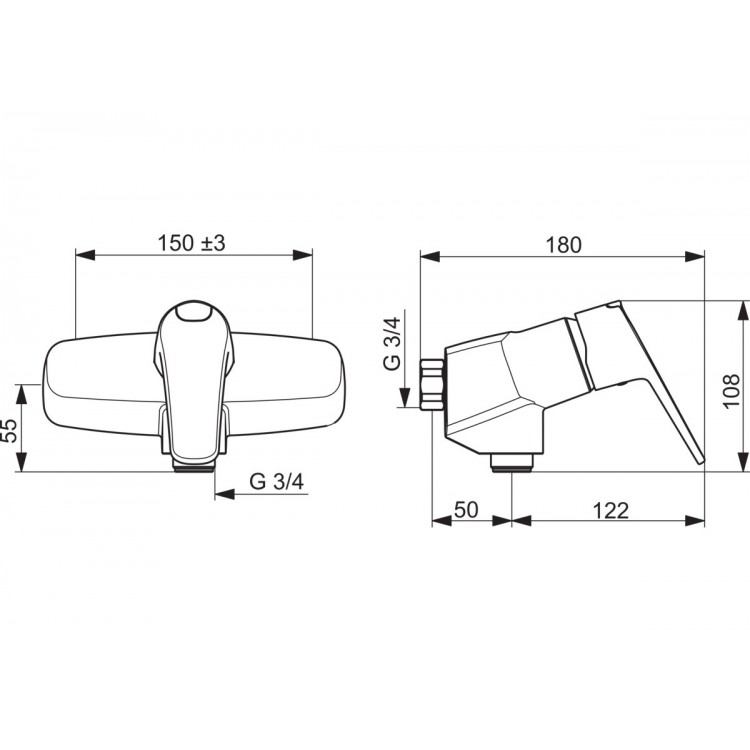 Dušas maisītājs ORAS VEGA 3/4, 1870G