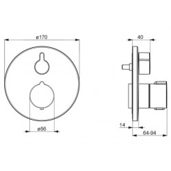 Dušas iebūvējamais maisītājs ORAS Bluebox 2077