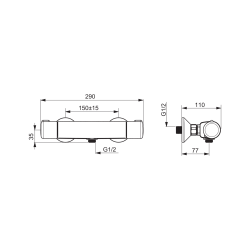 Termostata dušas maisītājs ORAS NOVA 7460U