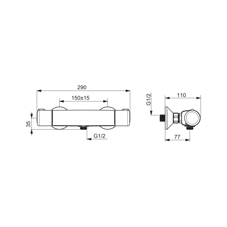 Termostata dušas maisītājs ORAS NOVA 7460X