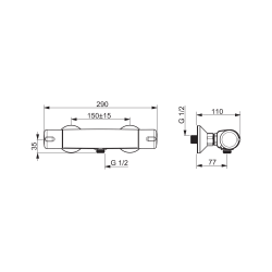 Termostata dušas maisītājs ORAS NOVA 7470U