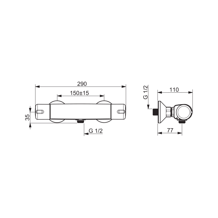 Termostata dušas maisītājs ORAS NOVA 7470U