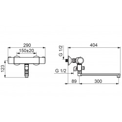 Vannas un dušas termostata maisītājs ORAS NOVA 7446X