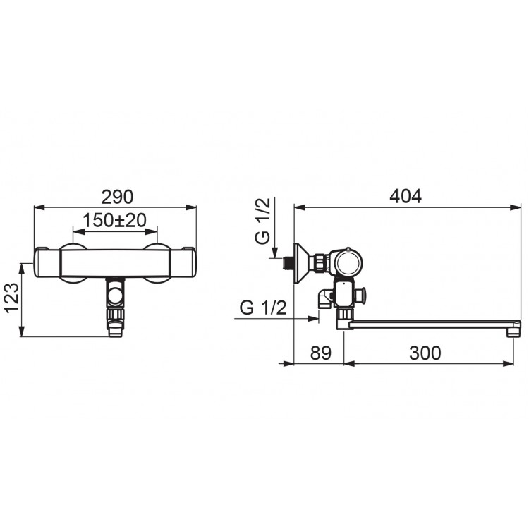 Vannas un dušas termostata maisītājs ORAS NOVA 7446X