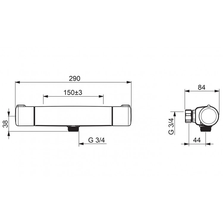 Dušas termostata maisītājs ORAS NOVA 7461