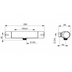 Dušas termostata maisītājs ORAS NOVA 7471