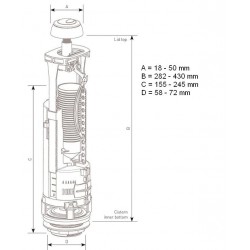 Tualetes poda noplūdes mehānisms OPTIMA 49