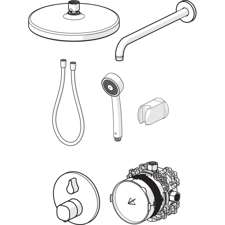 Termostata dušas sistēma ORAS BLUEBOX, 2090