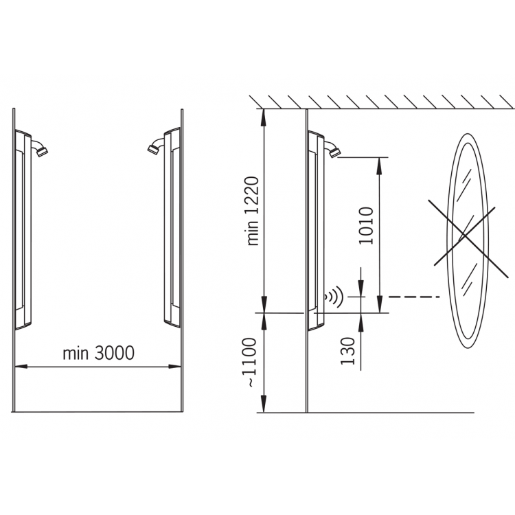 Dušas panelis ORAS ELECTRA, 6V 6661F