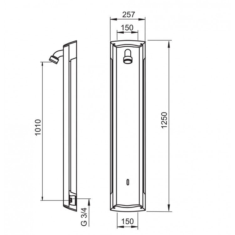 Dušas panelis ORAS ELECTRA, 6V 6661F