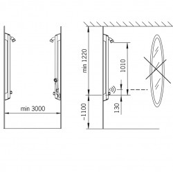 Dušas panelis ar termostatu ORAS ELECTRA, 6V 6662F
