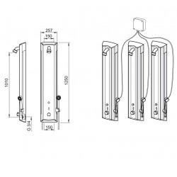 Dušas panelis ar termostatu ORAS ELECTRA, 12V 6662FTX