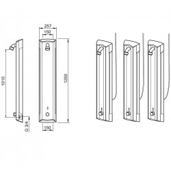Dušas panelis ar termostatu ORAS ELECTRA, 12V 6664FTW