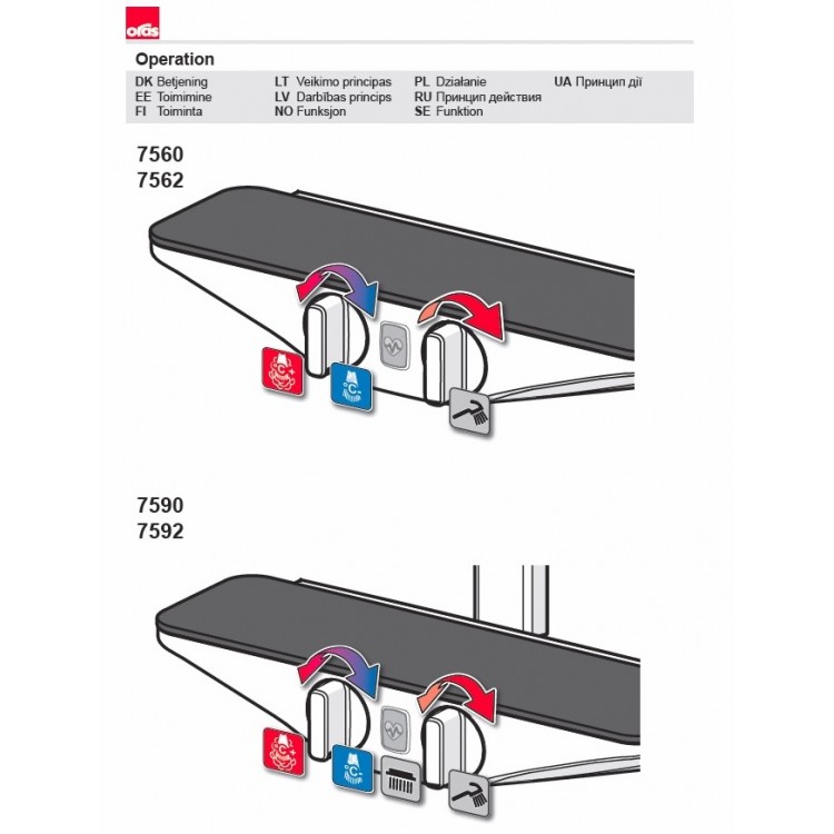 Termostata vannas/dušas sistēma ar virsdušu ORAS Esteta Wellfit 7593U-15