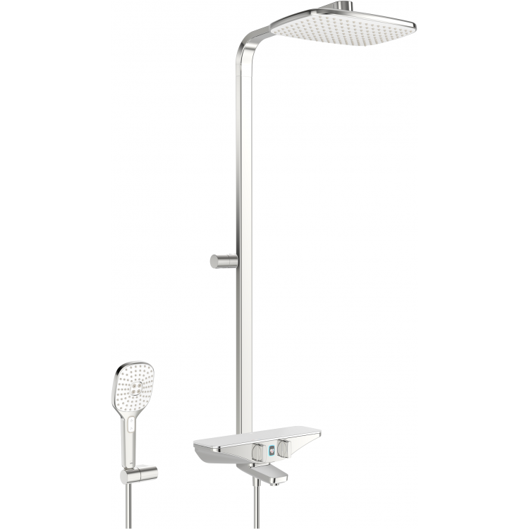 Termostata vannas/dušas sistēma ar virsdušu ORAS Esteta Wellfit 7593U-15