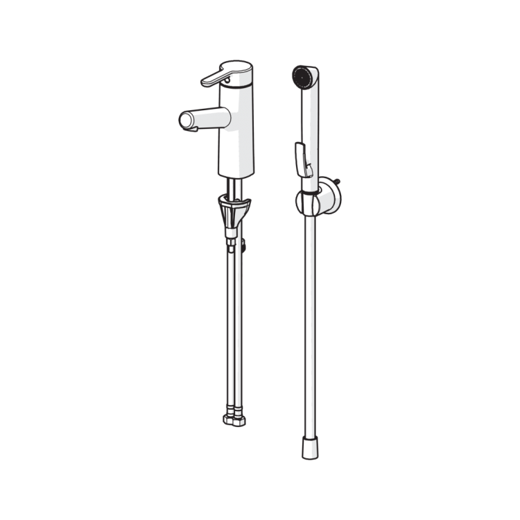 Izlietnes maisītājs ar bidetta rokas dušu ORAS INSPERA 3012F