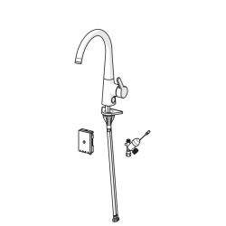 Virtuves izlietnes maisītājs ar vārstu ORAS Inspera, 3V 3035F