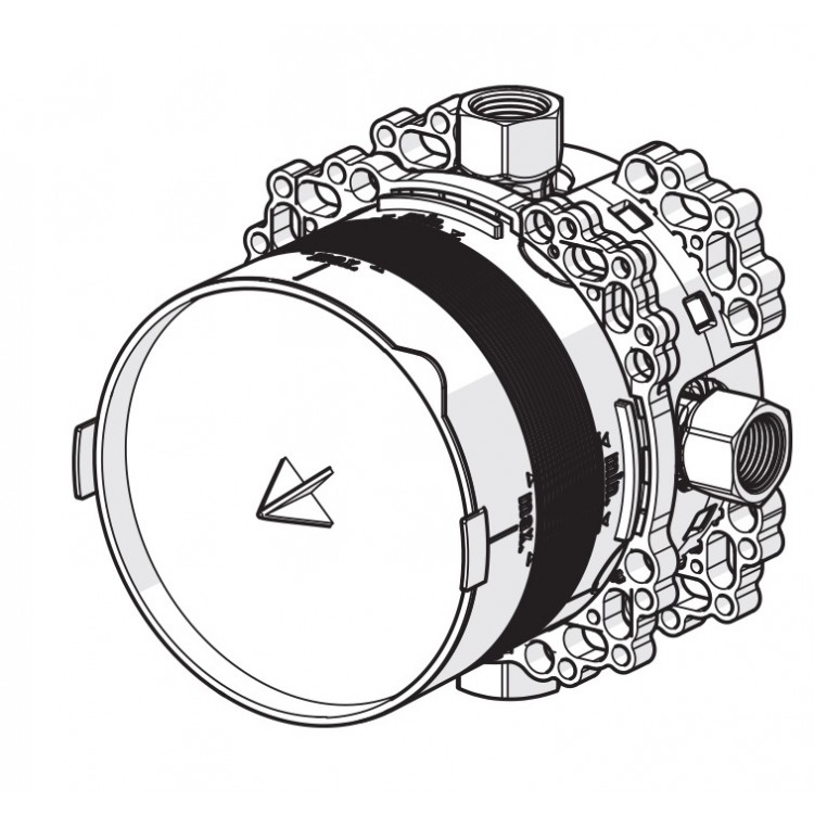 Dušas maisītāja iebūvējamā daļa ORAS Bluebox, G 1/2, 2080
