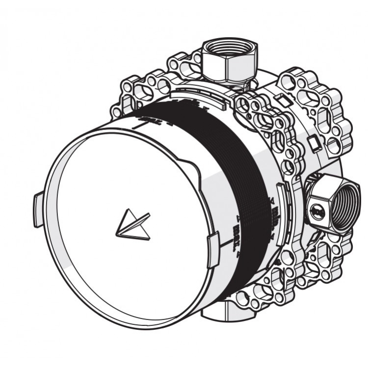 Dušas maisītāja iebūvējamā daļa ORAS Bluebox, G 3/4, 2081