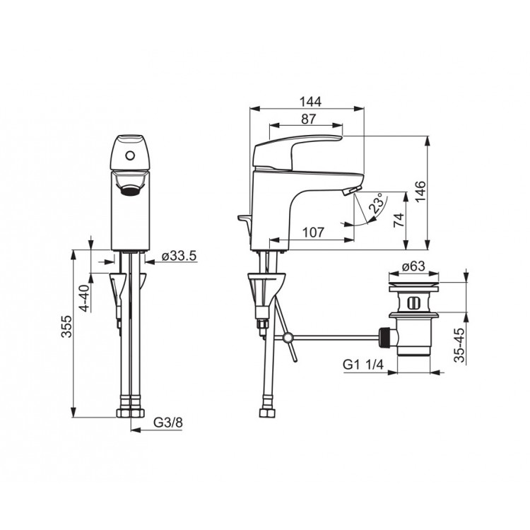 Izlietnes maisītājs ORAS SAFIRA, 1004F