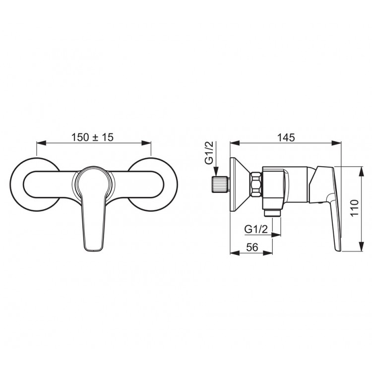 Dušas maisītājs ORAS SAGA, 3963Y